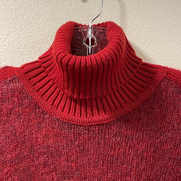 J. LINDEBERG Long Sleeve Turtleneck Pullover Mohair Blend Deep Red - L - Picture 6 of 12
